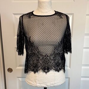 H&M Elegant Black Lace Top